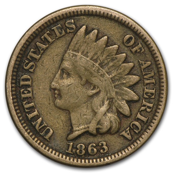 1863 Indian Head Cent Fine 1863 Indian Head Cent Fine